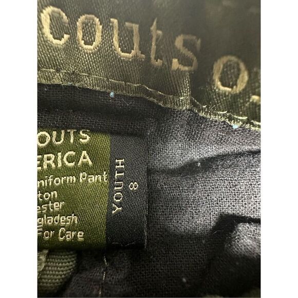 Boy Scout Shorts Youth Size 8 Uniform Canvas Green Cargo Cotton/Polyester *Notes - Picture 3 of 10